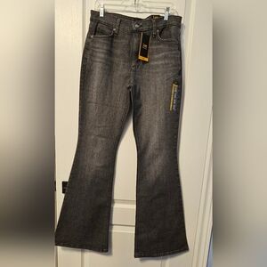 Women's Legendary Lee Gray Jeans Flare Mid Rise